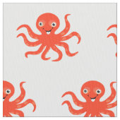 Tissu Joyeux poulpe orange (fermé)