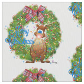Tissu joyeux rennes de noël (fermé)