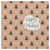 Tissu Joyeux vacances motif de pins (Fermer)