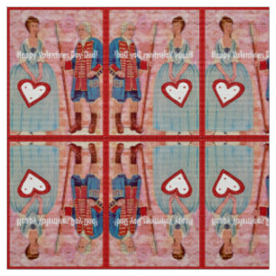 Tissu Joyeux Valentines Day Papa