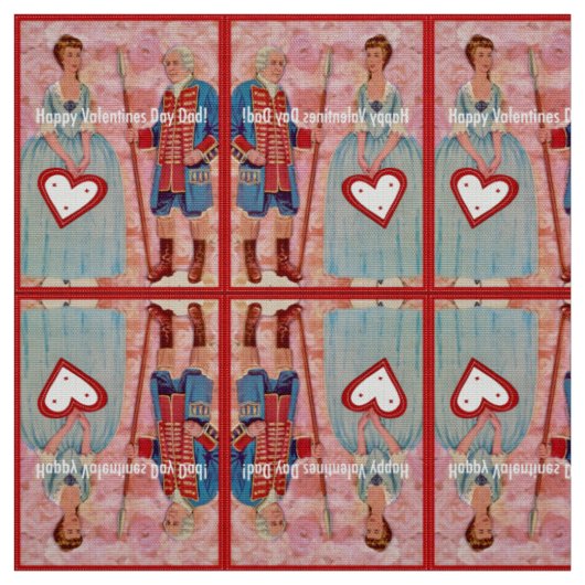 Tissu Joyeux Valentines Day Papa (Échantillon)