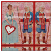 Tissu Joyeux Valentines Day Papa (Fermer)
