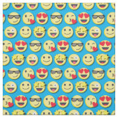 Tissu Joyeux visages mignons sourires (Échantillon)