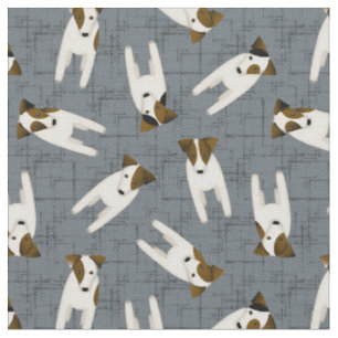 Tissu JRT Jack Russell chiens croisés ardoise n'importe