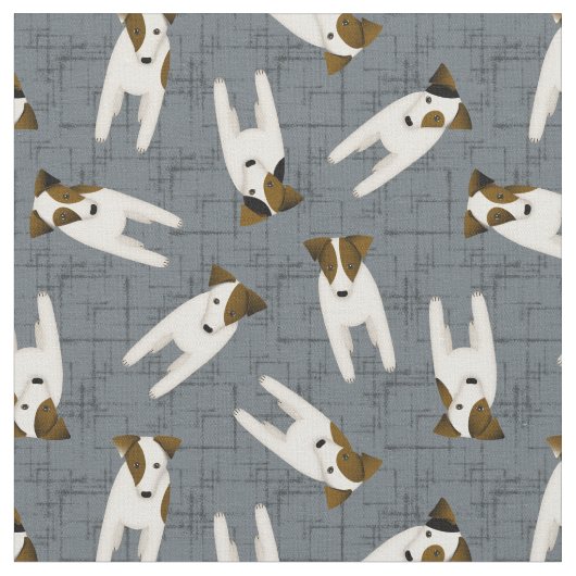 Tissu JRT Jack Russell chiens croisés ardoise n'importe  (Fermer)
