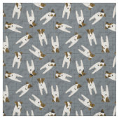 Tissu JRT Jack Russell chiens croisés ardoise n'importe  (Échantillon)