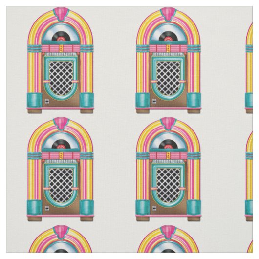 Tissu - Jukebox Pop Art (Échantillon)