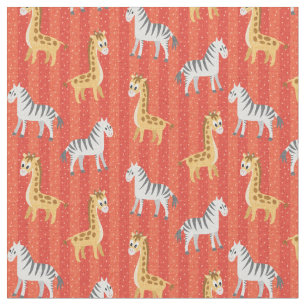 Tissu Jungle Safari Bébé Animaux