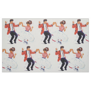 Tissu jupe classique de caniche de danse de rock