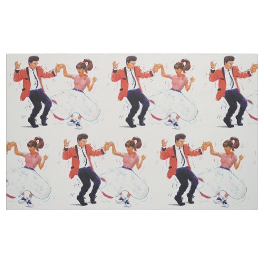 Tissu jupe classique de caniche de danse de rock (Fat Quarter)