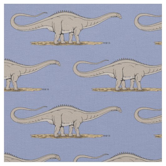 Tissu Jurassique Dinosaure Apatosaurus (Fermer)