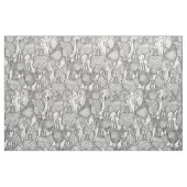 Tissu just chickens graphite blanc (Fat Quarter)