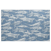 Tissu just sharks cobalt denim (Fat Quarter)