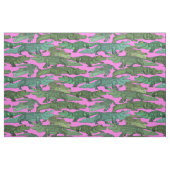 Tissu juste alligators vert rose (Fat Quarter)