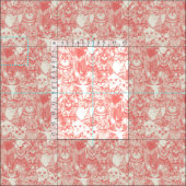 Tissu juste chatons corail rose (Carreau)