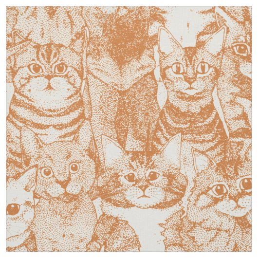 Tissu juste chatons épice (Échantillon)