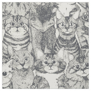 Tissu juste chatons fer