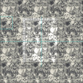 Tissu juste chatons fer (Carreau)