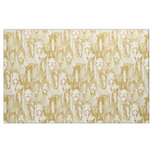Tissu juste chevaux or demi perle (Fat Quarter)