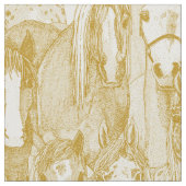 Tissu juste chevaux or demi perle (Fermer)
