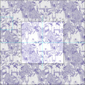 Tissu juste chèvres violet blanc (Carreau)