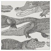 Tissu juste des alligators noirs (Fermer)