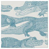 Tissu juste des alligators paon (Fermer)