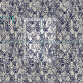 Tissu juste des chats sphynx bleu blanc (Carreau)