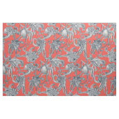 Tissu juste des pieuvres indigo rouge (Fat Quarter)