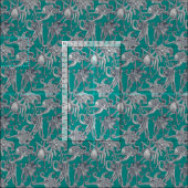 Tissu juste des pieuvres indigo sarcelle (Carreau)