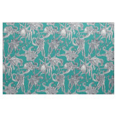 Tissu juste des pieuvres indigo sarcelle (Fat Quarter)