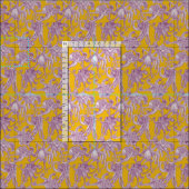 Tissu juste des pieuvres violet jaune (Carreau)