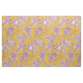 Tissu juste des pieuvres violet jaune (Fat Quarter)