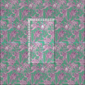 Tissu juste des pieuvres violet menthe vert (Carreau)