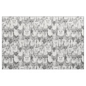 Tissu juste des renards noir blanc doux (Fat Quarter)