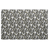 Tissu juste jaune blanc noir de pingouins (Yard)