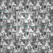 Tissu juste moutons noir blanc (Carreau)