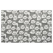 Tissu juste panda porte noir naturel (Fat Quarter)