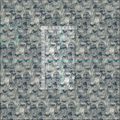 Tissu juste perle d'indigo de paresses (Carreau)