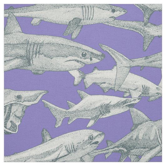 Tissu juste requins apatite lavande (Échantillon)