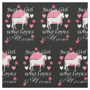 Tissu Juste Une Fille Qui Aime Les Chevaux