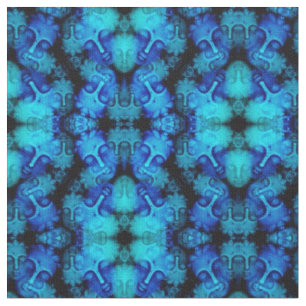 Tissu Kaléidoscope bleu de Bouddha