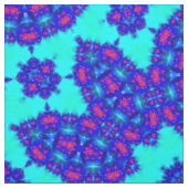 Tissu Kaleidoscope bleu fleuri (Échantillon)