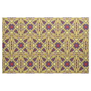 Tissu Kaléidoscope de cru de jaune de pourpre royal