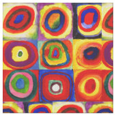 Tissu Kandinsky Farbstudie Quadrates Cercles Art  (Fermer)