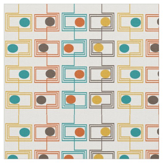 Tissu Kandinsky Rectangles avec Ovals (Fermer)