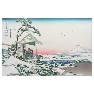 Tissu Katsushika Hokusai - Maison de thé à Koishikawa