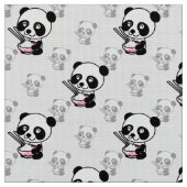 Tissu Kawaii Cute Jouer Panda Surface Motif Design (Fermer)