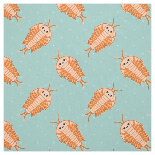 Tissu Kawaii Trilobite (Échantillon)
