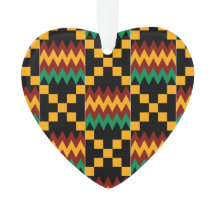 Tissu Kente jaune, vert, rouge, noir